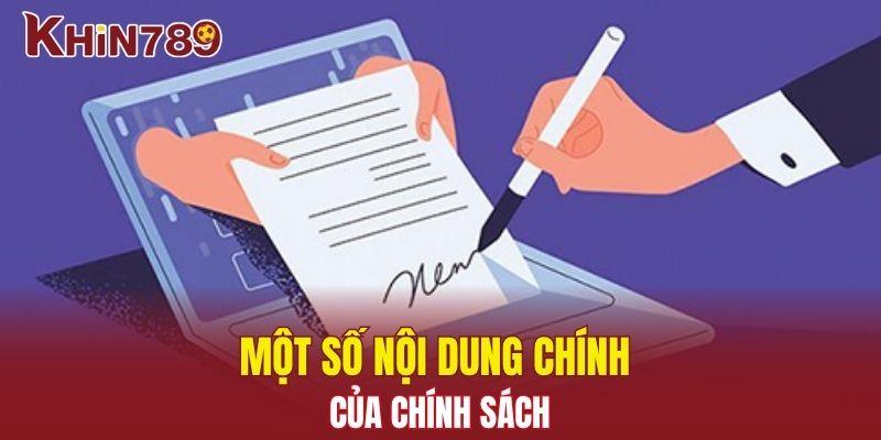 Điều Khoản Khin789 - Chính Sách Quyền Thành Viên Minh Bạch 2 Một số nội dung chính của chính sách